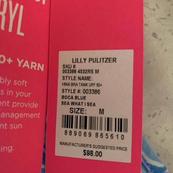 Lilly Pulitzer Luxletic Mina Bra Tank size Medium NWT - Picture 6 of 6